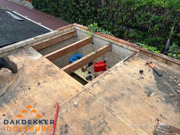Plat dak vervangen met open constructie in Doesburg Plat dak vervangen met open constructie in Doesburg