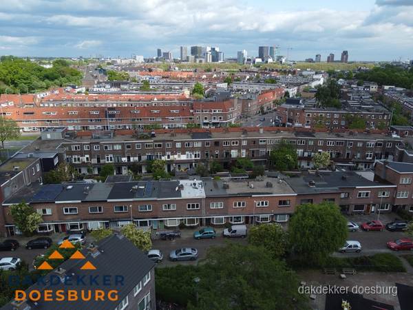 Luchtfoto van daken in woonwijk Doesburg Luchtfoto van daken in woonwijk Doesburg